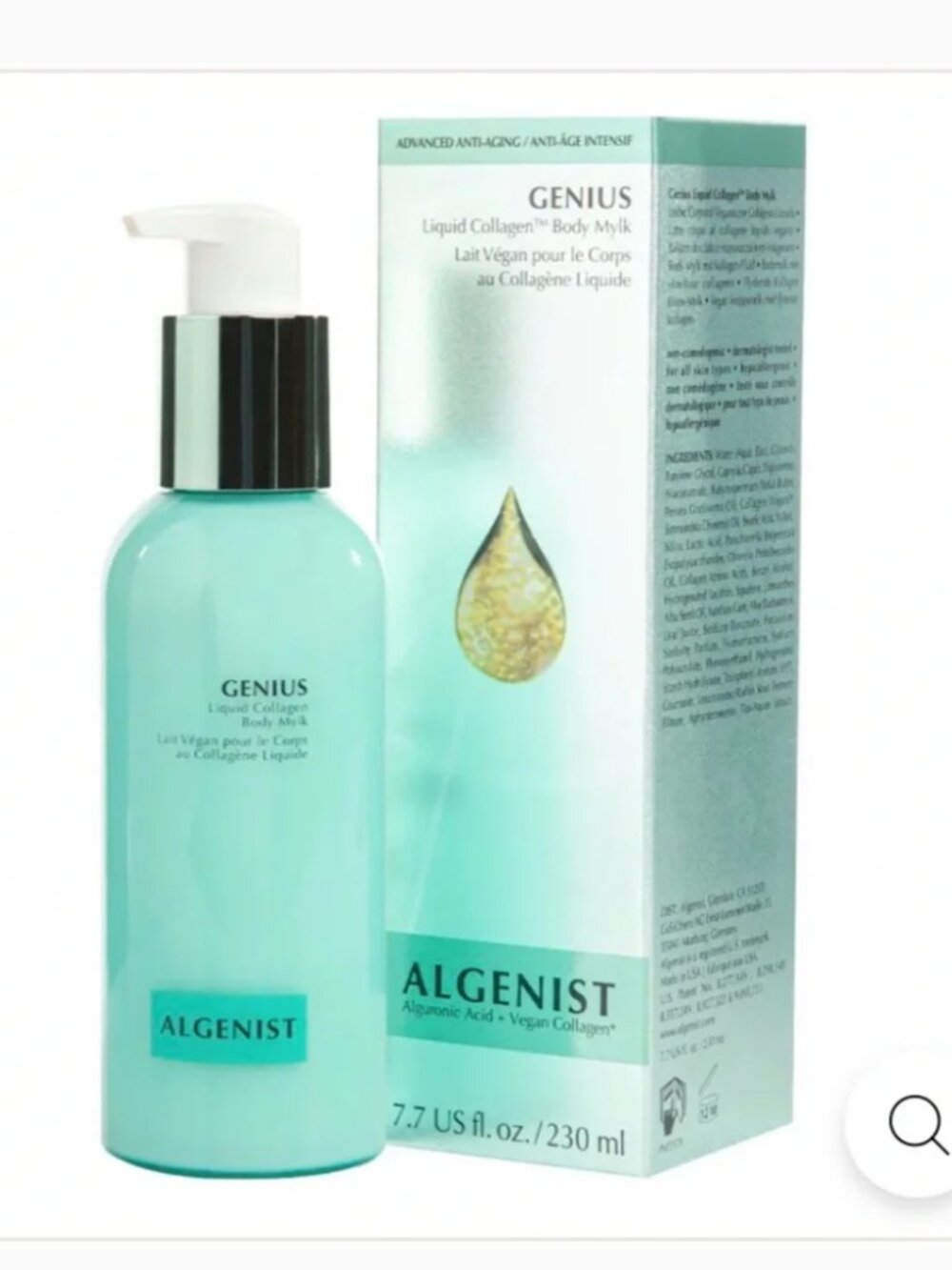 Algenist Genius Liquid Collagen Body Mylk- NIB Full Size